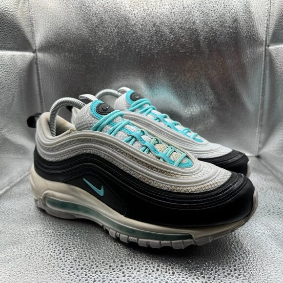 Size 8 Nike Air Max 97 Pure Platinum Aurora Green Womens Sneakers 921733-065 - Picture 1 of 10